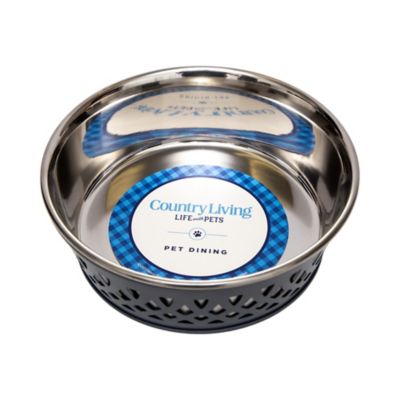 Image showing  Eco-Friendly Farmhouse Style Stainless Steel Dog Bowl, 2 ct.