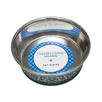 Image showing  Eco-Friendly Farmhouse Style Stainless Steel Dog Bowl, 2 ct.