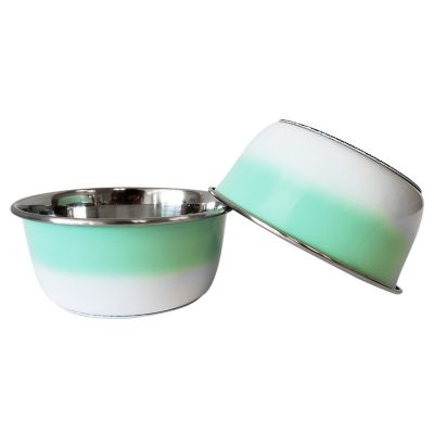 JoJo Modern Pets Deep Dishwasher Safe Durobolz Dog Bowl with Rubber Bottom Set, 2-Bowls