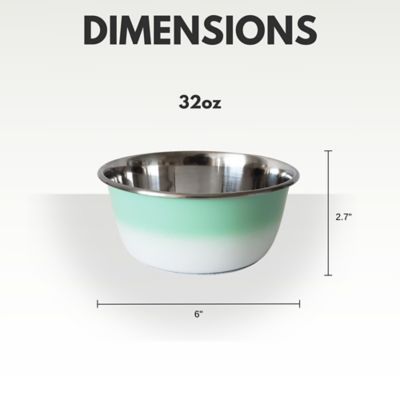 Image showing  Deep Dishwasher Safe Durobolz Dog Bowl with Rubber Bottom Set, 2-Bowls