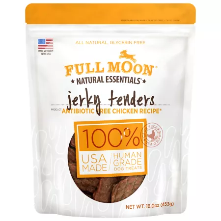 Full Moon Essentials Chicken Jerky Tenders Dog Treats 16 oz. Dog Jerky Treats