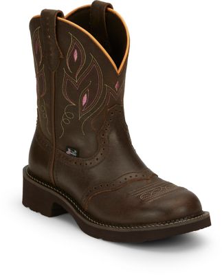 Justin Gemma Shetland Round Toe Western Boots, 8 in.