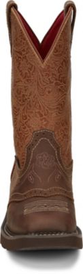 Image showing 3 th Justin Women's Starlina Tan Wide Square Toe, 11 in.