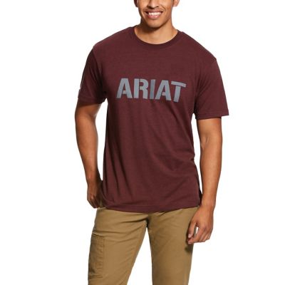 Ariat Men's Rebar Cotton Strong Block Logo Short-Sleeve Work T-Shirt