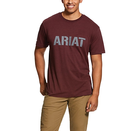 Ariat Rebar Cotton Strong Block Logo Short Sleeve Work T-Shirt at ...