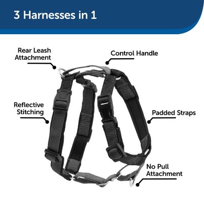 Image showing  3-in-1 Reflective Dog Harness with 2-Point Control Leash