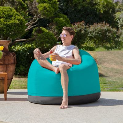 Image showing  Palmetto Round Outdoor Bean Bag Chair, Aruba