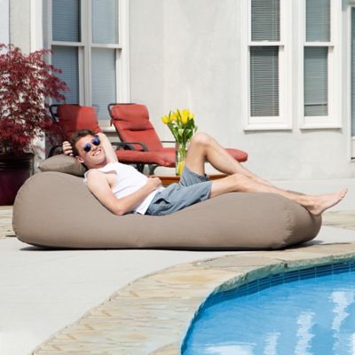 Image showing  Arlo Outdoor Bean Bag Sun Lounger, Flax