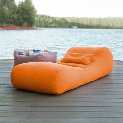 Image showing  Arlo Outdoor Bean Bag Sun Lounger, Tangerine