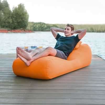 Image showing  Arlo Outdoor Bean Bag Sun Lounger, Tangerine