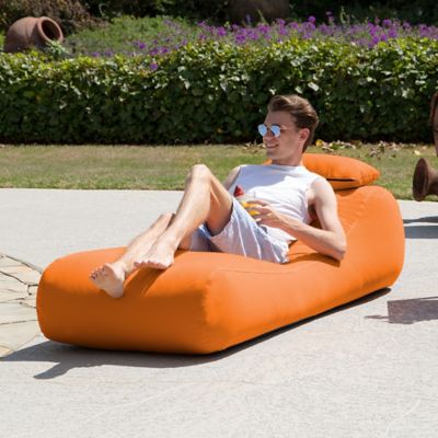 Image showing  Arlo Outdoor Bean Bag Sun Lounger, Tangerine