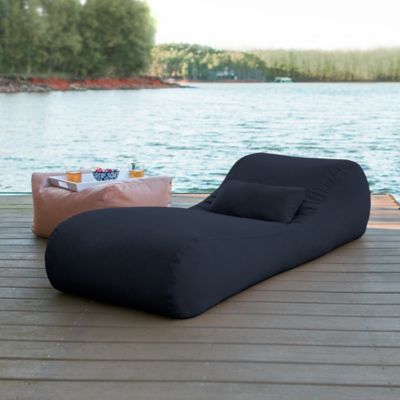 Image showing  Arlo Outdoor Bean Bag Sun Lounger, Indigo