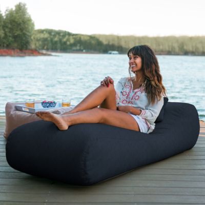 Image showing  Arlo Outdoor Bean Bag Sun Lounger, Indigo