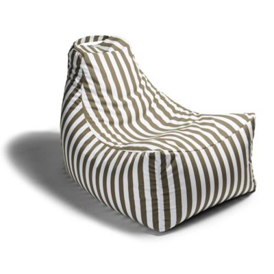 Jaxx Juniper Outdoor Bean Bag Patio Chair, Taupe/Stripes