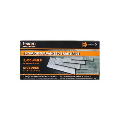 Image showing 7 th Freeman Assorted 18 ga. Brad Nails, 600 ct.