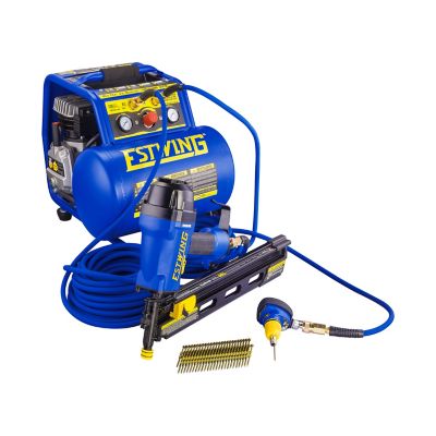 Image showing  1/4 in. x 50 ft. PVC/Rubber Hybrid Air Hose with Brass Industrial Fitting and Universal Coupler, 300 PSI