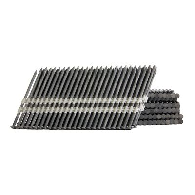 Image showing  0.131 in. x 3-1/4 in. 8-Gauge 21 Degree Plastic Collated Galvanized Ring Shank Full Round Head Framing Nails, 2,000 ct.