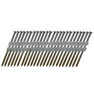 Image showing  0.131 in. x 3 in. 8-Gauge 21 Degree Plastic Collated Brite Finish Smooth Shank Framing Nails, 2,000 ct.