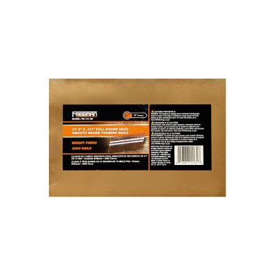 Image showing  0.131 in. x 3 in. 8-Gauge 21 Degree Plastic Collated Brite Finish Smooth Shank Framing Nails, 2,000 ct.