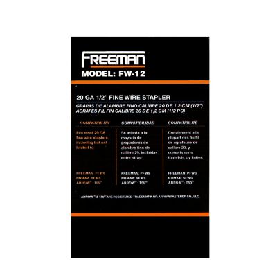 Image showing 7 th Freeman 1/2 in. 20-Gauge Fine Wire Staples, 5,000 ct.