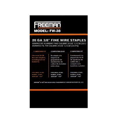 Image showing 7 th Freeman 3/8 in. 20-Gauge Glue Collated Fine Wire Staples, 5,000 ct.