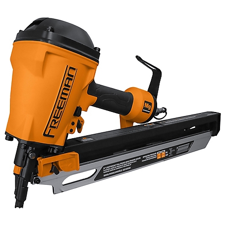 Freeman 2nd Generation Compact Lightweight Pneumatic 21 Degree 3-1/4" Framing Nailer with Belt Hook and 1/4" NPT Air Connector