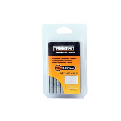 Freeman 1-1/4 in. 18 Gauge Narrow Crown Staples, 1,000 ct.