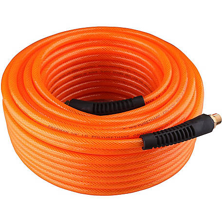 1/4" NPT Fitting x 50 FT Air Compressor PU Hose Roofing Framing Carpentry 