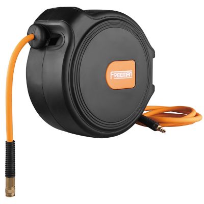 Freeman 1/4 in. x 65 ft. Compact Retractable Air Hose Reel with Fittings 