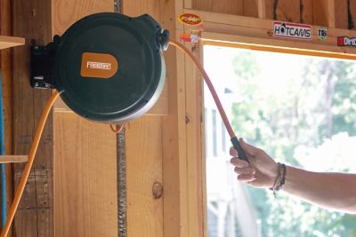 Image showing  1/4 in. x 65 ft. Compact Retractable Air Hose Reel with Fittings