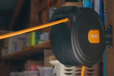 Image showing 6 th Freeman 1/4 in. x 65 ft. Compact Retractable Air Hose Reel with Fittings