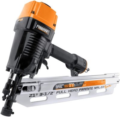 Image showing 5 th Freeman Pneumatic Framing and Finishing Nailers and Staplers Combo Kit with Canvas Bag, 5 pc.