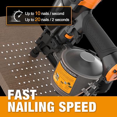 Image showing  2-1/2 in. Pneumatic 15 Degree Coil Siding Nailer with Adjustable Metal Belt Hook