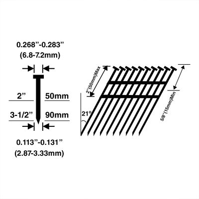 Image showing 7 th Freeman 3-1/2 in. Pneumatic 21 deg. Framing Nailer with Case