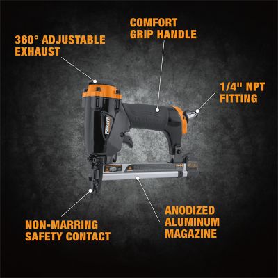 Image showing 5 th Freeman 20-Gauge 9/16 in. Pneumatic Fine Wire Stapler with Belt Hook, Compatible with Arrow T50 Staples