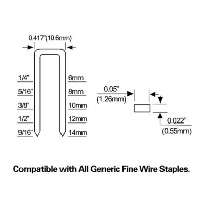 Image showing 7 th Freeman 20-Gauge 9/16 in. Pneumatic Fine Wire Stapler with Belt Hook, Compatible with Arrow T50 Staples