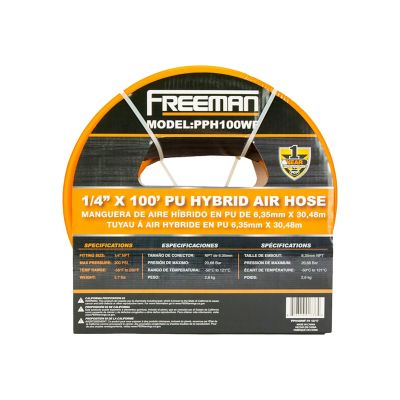 Image showing 5 th Freeman 1/4 in. NPT x 100 ft. PU Hybrid Air Hose, 300 PSI
