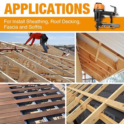 Image showing 5 th Freeman Pneumatic 16 ga. 2 in. Medium Crown Stapler with Adjustable Metal Belt Hook