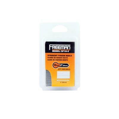 Freeman 2 in. 16 Gauge Glue Collated Straight Finish Nails, 1,000 ct.