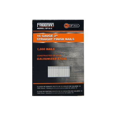 Image showing 5 th Freeman 16 ga. 2 in. Glue Collated Straight Finish Nails, 1000 ct.