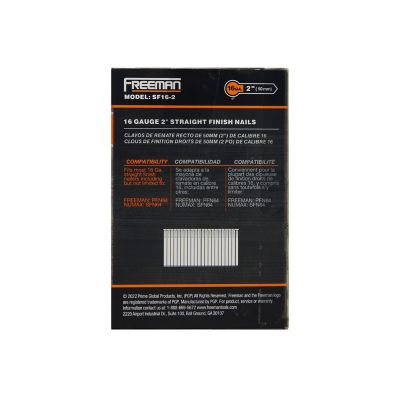 Image showing 6 th Freeman 16 ga. 2 in. Glue Collated Straight Finish Nails, 1000 ct.