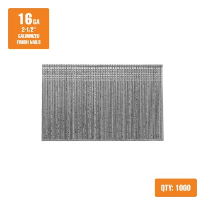Image showing  16 ga. 2-1/2 in. Glue Collated Straight Finish Nails, 1000 ct.