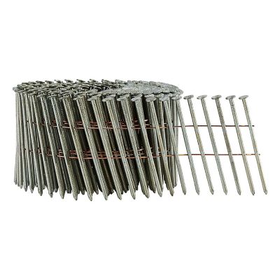 Image showing 6 th Freeman 15 deg. 2-1/2 in. Wire Collated Galvanized Ring Shank Coil Siding Nails, 3600 ct.