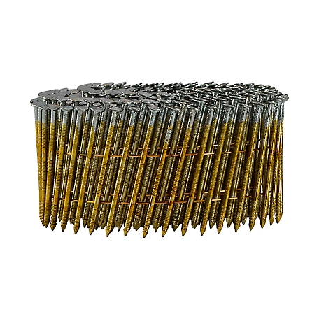 Freeman 15 Degree 2" Wire Collated Galvanized Ring Shank Coil Siding Nails (3600 Count)