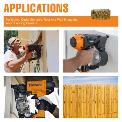 Image showing  2 in. 11 ga. 15 deg. Wire Collated Galvanized Ring Shank Coil Siding Nails, 3,600 ct.