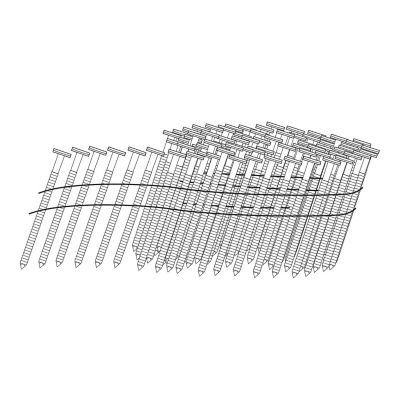 Image showing 5 th Freeman 2 in. 11 ga. 15 deg. Wire Collated Galvanized Ring Shank Coil Siding Nails, 3,600 ct.