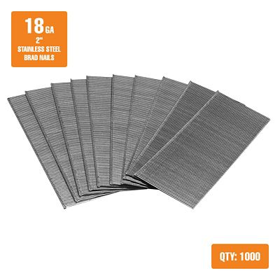 Image showing  2 in. 18 ga. Glue Collated Stainless Steel Brad Nails, 1,000 ct.