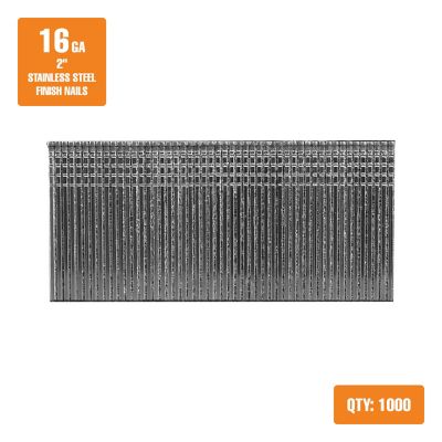 Image showing  16 ga. 2 in. Glue Collated Stainless Steel Straight Finish Nails, 1000 ct.