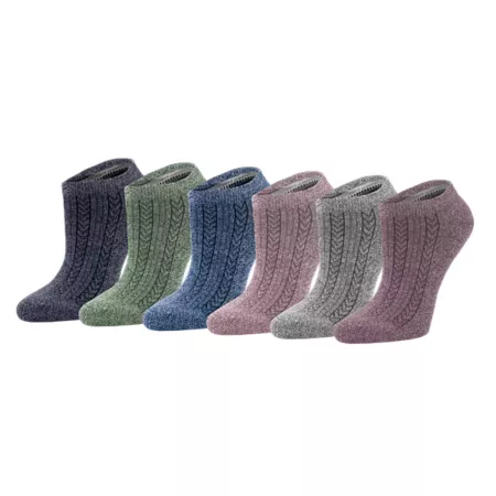 Blue Mountain Women's Fashion Invisible Socks 3 Pairs 1531011 Women's Ankle Socks