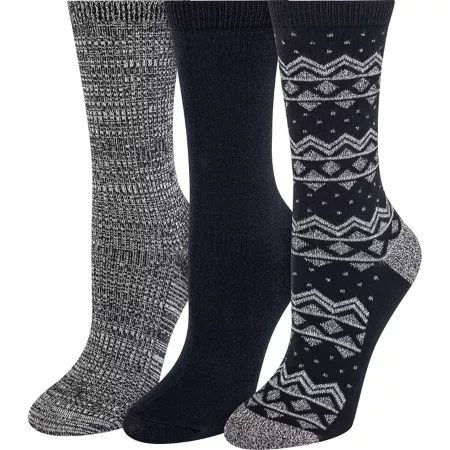 Blue Mountain Women's Fashion Cable Crew Socks 3 Pairs Women's Crew Socks